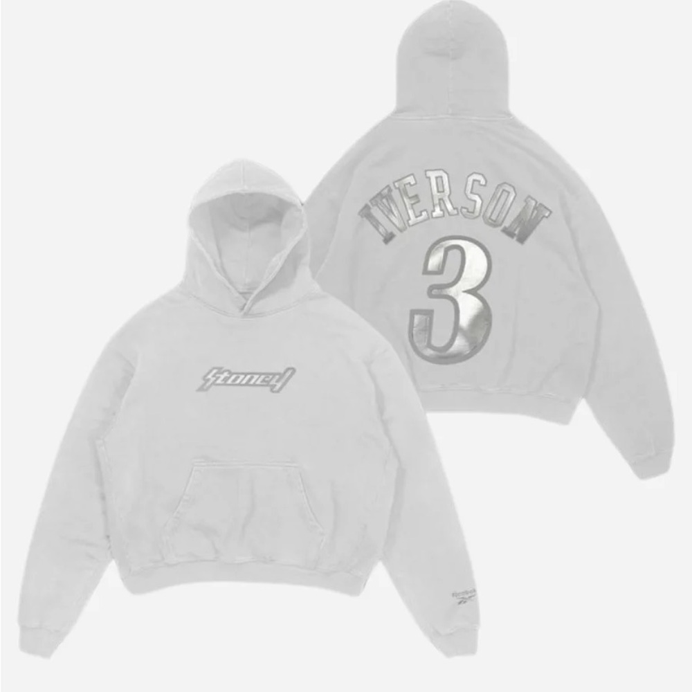 Post Malone x Reebok White Iverson Anniversary Hoodie